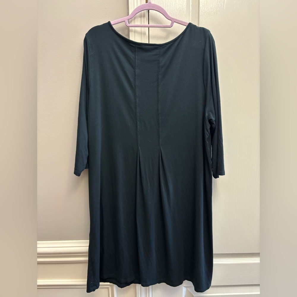 Women’s J.Jill three-quarter length sleeve Wearever J.Jill pleat-waist dress